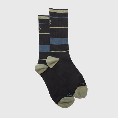 CALCETIN LARGO LINE STRETCH BLUE & GREEN
