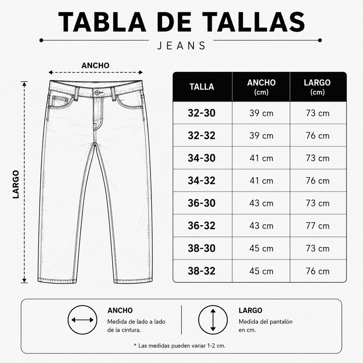 Guía de tallas
